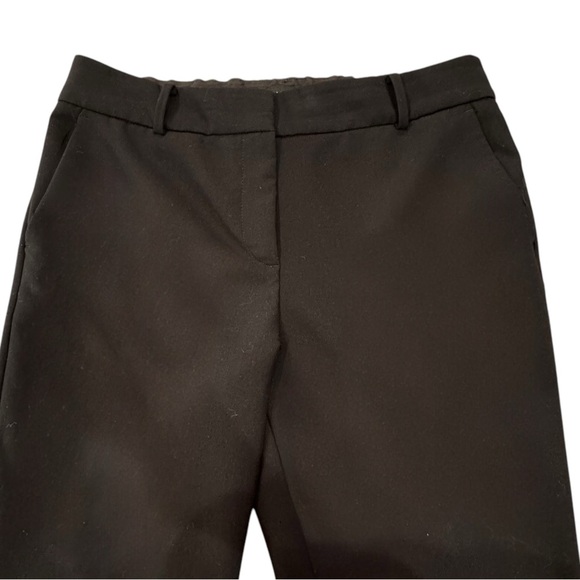 TALBOTS SIZE 10 BLACK HAMPSHIRE STRAIGHT ANKLE PANTS POLY-VISCOSE-SPANDEX - Picture 3 of 12